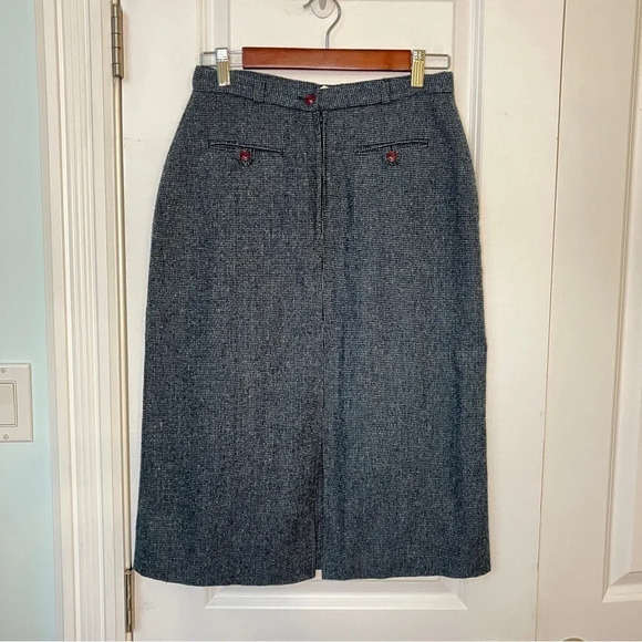 Vintage Jazzie Wool Blend Lined Pencil Skirt Union Tag Made  in Canada - Picture 3 of 9
